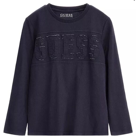 GUESS Big Boys Cotton Jersey Tonal Embroidered Patch Logo T-shirt 12 - Picture 2 of 4